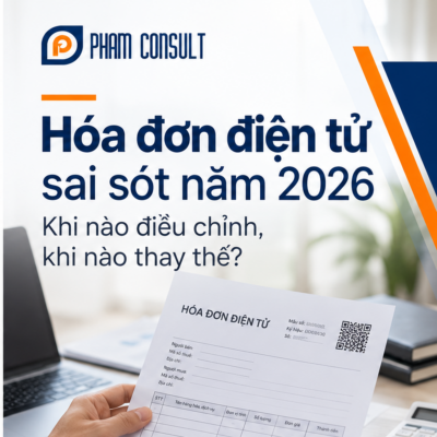Hóa đơn điện tử sai sót năm 2026 – chuyên viên kế toán kiểm tra hóa đơn, chứng từ và số liệu tài chính doanh nghiệp
